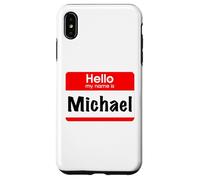 Custodia per iPhone XS Max Michael, Ciao, Il mio nome è, targhetta con nome, etichetta, personalizzata