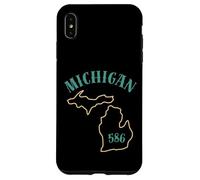 Custodia per iPhone XS Max Michigan 586 Codice Area Grafico Stato Profilo Regionale Design