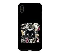 Custodia per iPhone XS Max Midnight Mischief Black Cat, design grunge punk