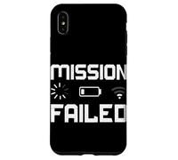 Custodia per iPhone XS Max Missione fallita batteria scarica Gamer Joke Console di gioco Umorismo