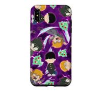 Custodia per iPhone XS Max Mob Psycho 100 Repeating Chibi Characters on Purple Anime