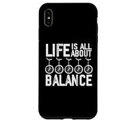 Custodia per iPhone XS Max Monociclo vintage divertente dire della vita è tutto sull'equilibrio