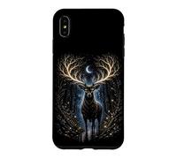 Custodia per iPhone XS Max Moonlit Mystic Deer Fantasy Foresta Grafica