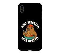 Custodia per iPhone XS Max More Spaghetti Less Upsetti Capybara Spaghetti divertenti per bambini