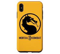 Custodia per iPhone XS Max Mortal Kombat 11 Dragon Black Logo