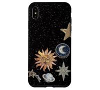 Custodia per iPhone XS Max Mosaico celeste di mezzanotte vintage Cosmic Sun Trendy Y2K
