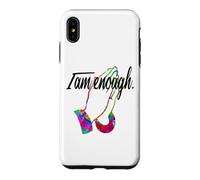Custodia per iPhone XS Max MOTIVATIONAL " I AM ENOUGH " Colorful Praying Hands