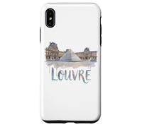 Custodia per iPhone XS Max Musée du Louvre Piramide Acquerello Esterno Parigi Francia