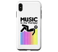Custodia per iPhone XS Max Music Is My Therapy Equalizzatore DJ Arcobaleno Ingegnere del suono