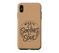 Custodia per iPhone XS Max Music Soothes My Soul Cuffie Animal Spots Pattern Melody