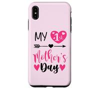 Custodia per iPhone XS Max My First Mothers Day Outfit Mommy 1st Time Mom Happy Mother