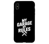 Custodia per iPhone XS Max My Garage My Rules Divertente Appassionato di Auto Umorismo