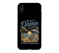Custodia per iPhone XS Max My Give A Damn Is Broken Funny Retirement Beach