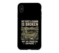 Custodia per iPhone XS Max My Give A Damn Is Broken Funny Retirement Fishing Dad