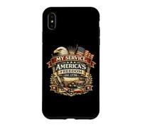 Custodia per iPhone XS Max My Service Americas Freedom Veteran Eagle Flag Patriots 1776