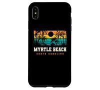 Custodia per iPhone XS Max Myrtle Beach Carolina del Sud Retro Tramonto