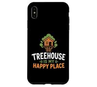 Custodia per iPhone XS Max Nature tree house trees quote funny happy place treehouse