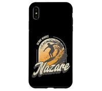 Custodia per iPhone XS Max Nazare Surfing Waves in Portugal Big Surf Men Surfer
