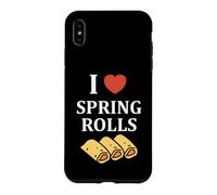 Custodia per iPhone XS Max Nem food funny simple quote I love spring rolls