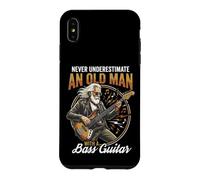 Custodia per iPhone XS Max Never Underestimate an Old Man with A Bass Guitar Player Dad