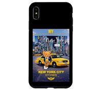 Custodia per iPhone XS Max New York City Stories with Teddy Bear Behind a Yellow Taxi