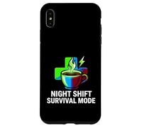 Custodia per iPhone XS Max Night Shift Survival Mode Nurse Medical Coffee