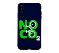 Custodia per iPhone XS Max No CO2 Ecology Citazione Think Green Eco Biker Save The Planet