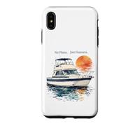 Custodia per iPhone XS Max No Plans Just Sunsets Acquerello Cabin Cruiser Barca Regalo