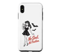 Custodia per iPhone XS Max No Soul No Problem Gothic Pin Up Skeleton Halloween