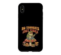 Custodia per iPhone XS Max No Thoughts Just Vibes Frog Mindfulness Meditation Mushroom