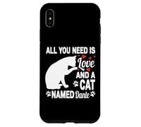 Custodia per iPhone XS Max Nome gatto personalizzato Dante Cute Kitty Pet Amante