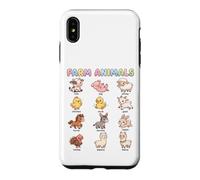 Custodia per iPhone XS Max Nomi di animali da fattoria per bambini, facile apprendimento, animali carini