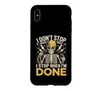 Custodia per iPhone XS Max Non mi fermo quando sono stanco, mi fermo quando ho finito elettricista