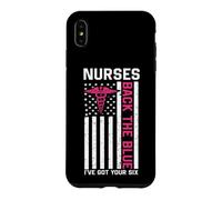 Custodia per iPhone XS Max Nurse Back The Blue I've Got Your Six American Flag
