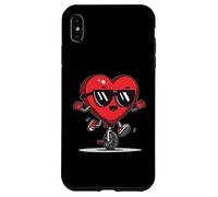 Custodia per iPhone XS Max Occhiali da sole monociclo a forma di cuore per San