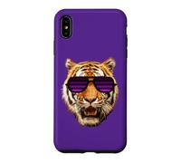 Custodia per iPhone XS Max Occhiali da sole viola a righe tigre per bambini, ragazzo, ragazza