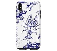 Custodia per iPhone XS Max Oceano Wildlife Vintage Betta Fish Meduse Humpback Balena