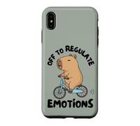 Custodia per iPhone XS Max Off to Regulate Emotions Mental Health Funny Capybara