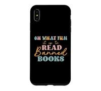 Custodia per iPhone XS Max Oh What Fun it is to Read Banned Books and Coffee Fight Evil