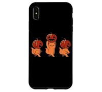 Custodia per iPhone XS Max one two three Cute Kittens Pumpkin Halloween Spooky vintage