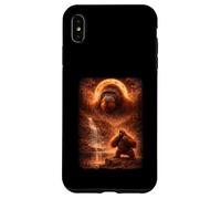 Custodia per iPhone XS Max Orangutan Ululando Alla Luna Vintage Divertente Mistico