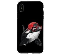 Custodia per iPhone XS Max Orca Giocosa con Occhiali da Sole Arte Marina Divertente