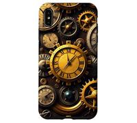 Custodia per iPhone XS Max Orologio vintage Steampunk Timepiece design meccanico