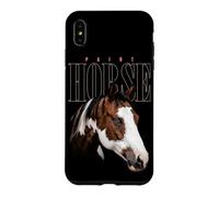 Custodia per iPhone XS Max Paint Horse Face Farm Bestiame Animale Cavallo