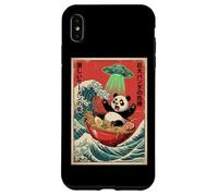 Custodia per iPhone XS Max Panda Giapponese Mangiare Ramen Alien UFO Giappone Anime Otaku