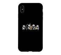 Custodia per iPhone XS Max Panda Jazz Pianoforte Sassofono Batteria Contrabbasso Musica