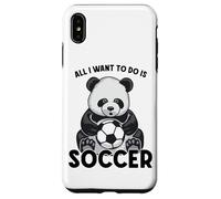 Custodia per iPhone XS Max Panda Soccer Tutto quello che voglio fare è un simpatico giocatore di orsi