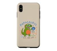 Custodia per iPhone XS Max Papasaurus Number One Dad Funny Dinosaur Rex Festa del papà