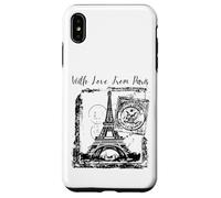 Custodia per iPhone XS Max Paris With Love from Paris France French Postcard