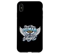 Custodia per iPhone XS Max Part Time Human Full Time Angel Parents Kids Cool Wings